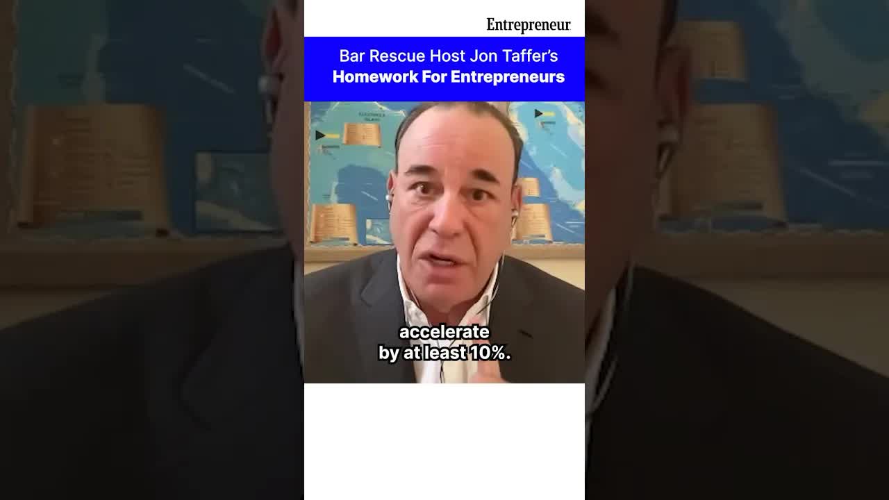 Here's some homework for all our entrepreneurs out there from the host of #BarRescue, Jon Taffer.