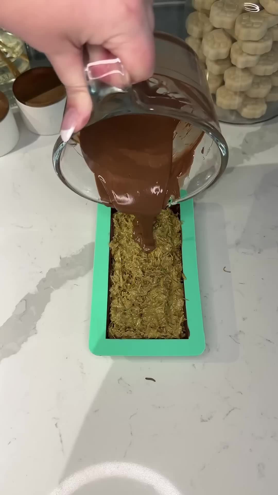 Viral chocolate sensation features nutty filling with textured crunch