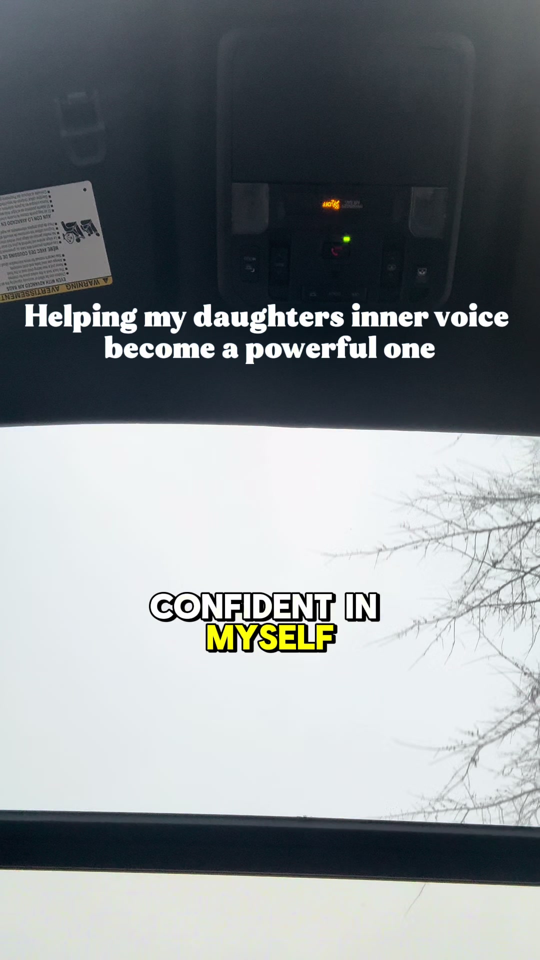Confidence-building exercise child repeats empowering affirmations