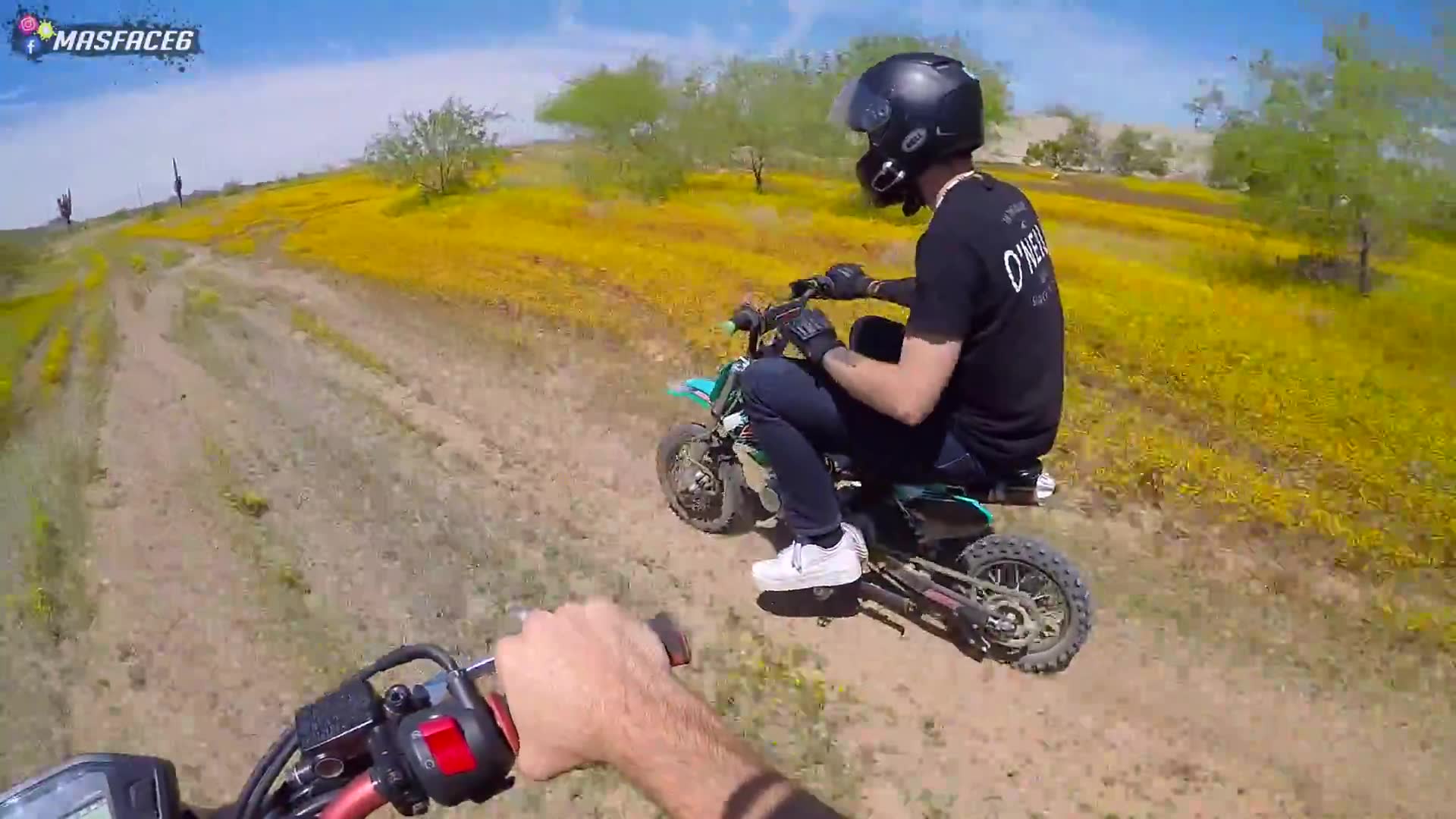 We got a pit bike and rode it over the highway! caught on camera during motorcycle adventure