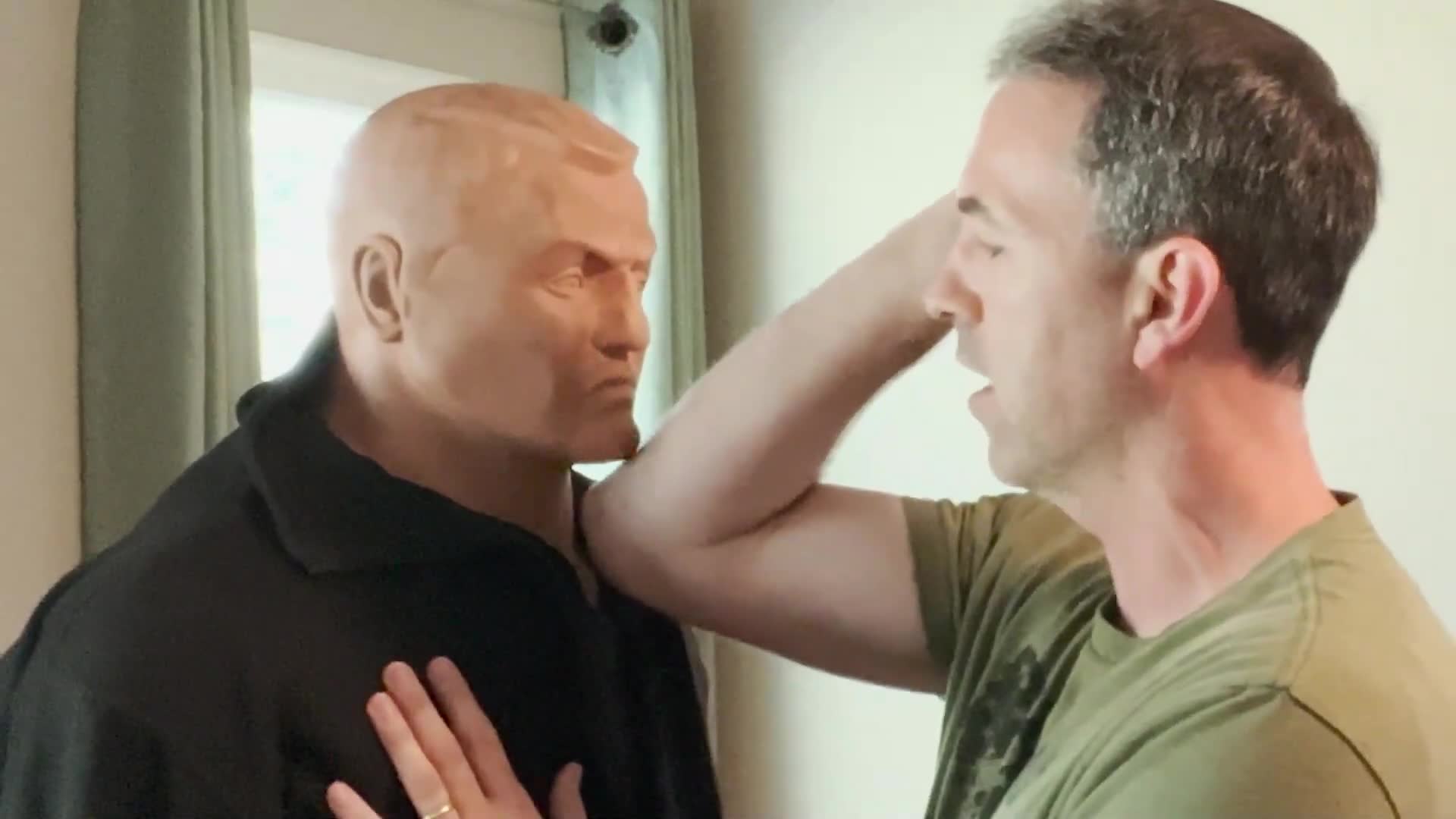 Using elbow strikes as a close-quarters self-defense technique