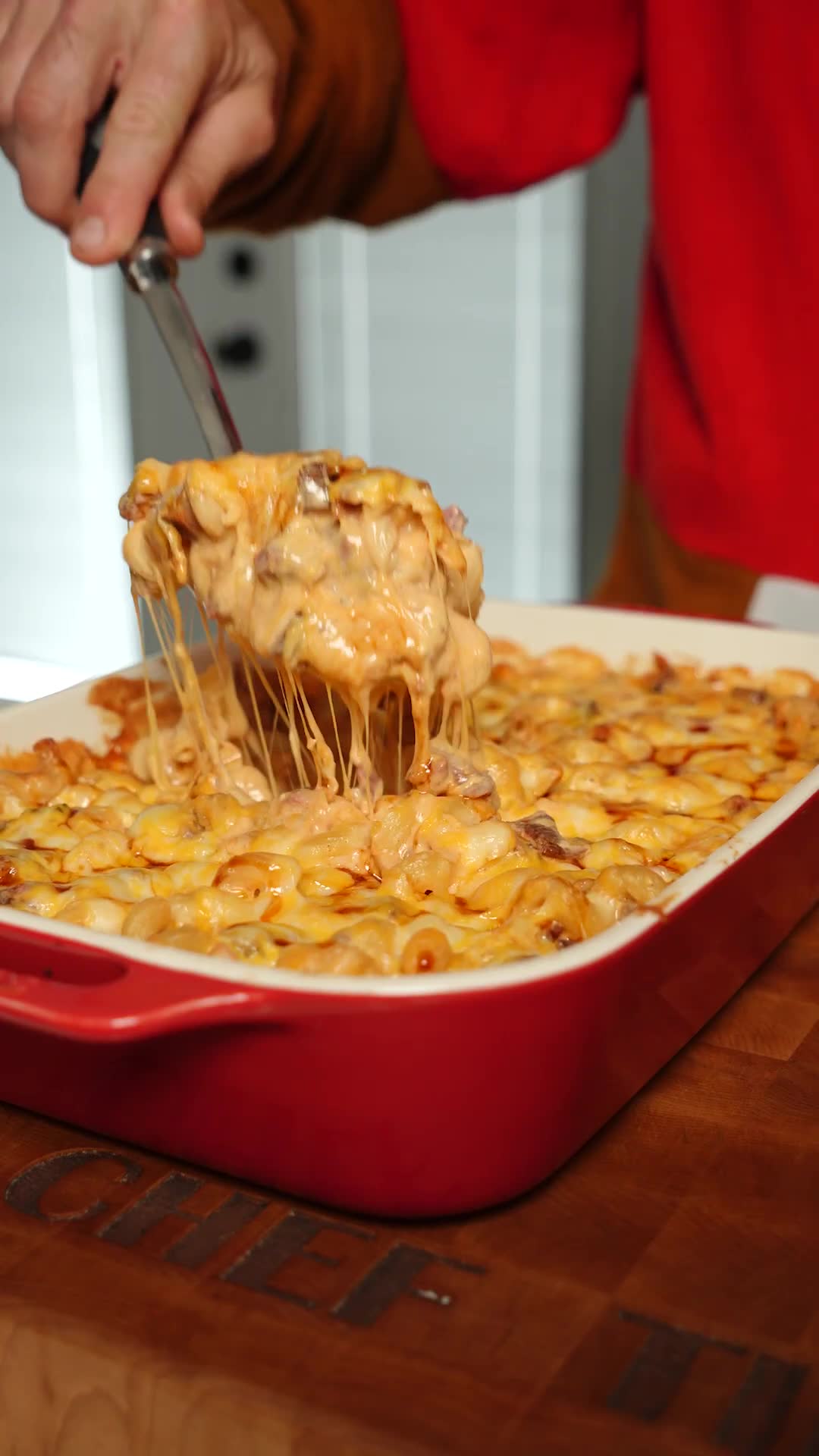 Gochujang beef ribs transform this comfort mac and cheese dish