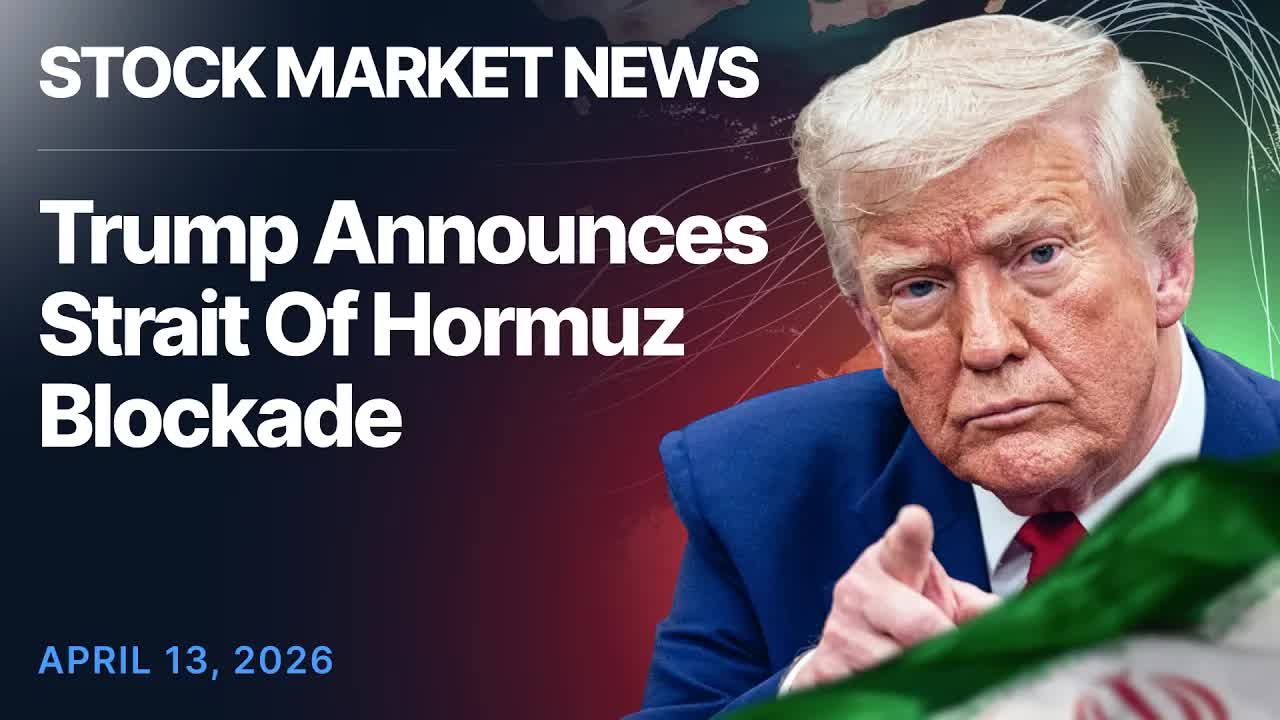 Dow Futures Fall As Trump Announces Strait Of Hormuz Blockade | Stock Market Today