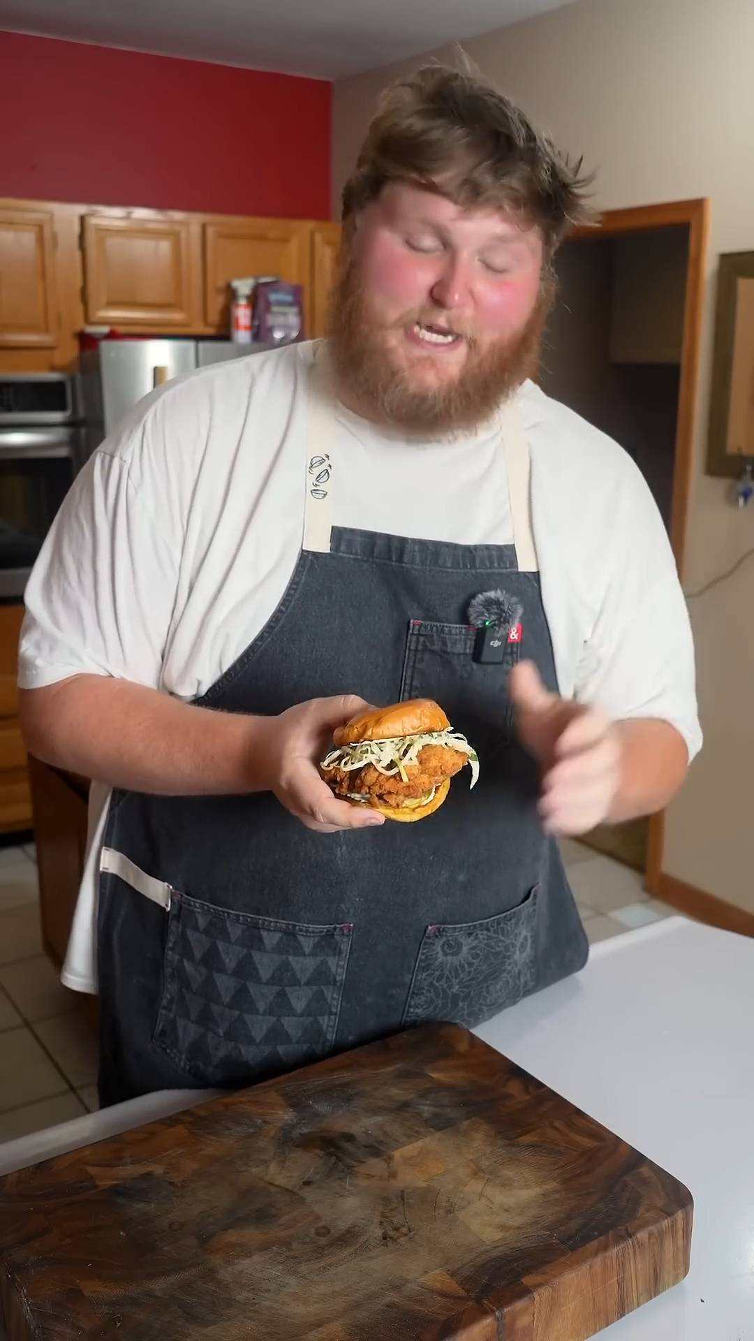 Unconventional technique for fried chicken sandwich that actually works