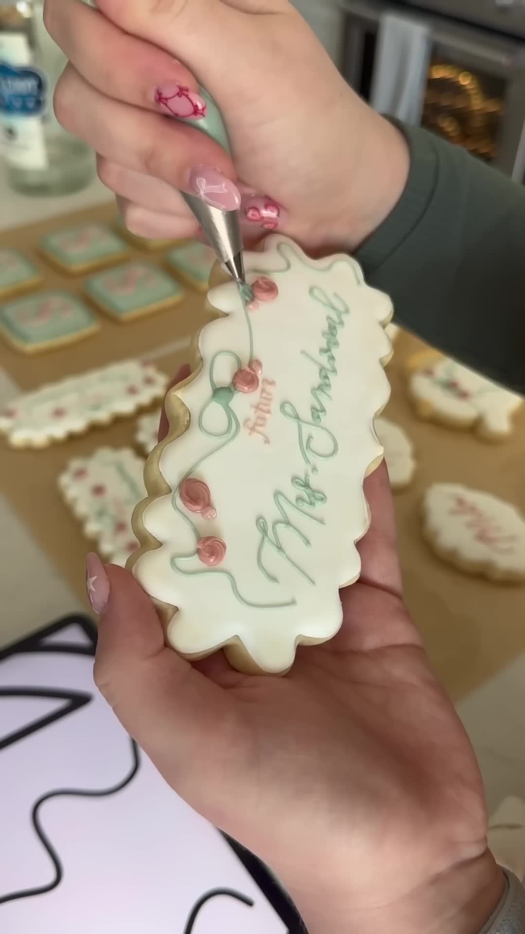 Cookie decorating session for special friend's celebration