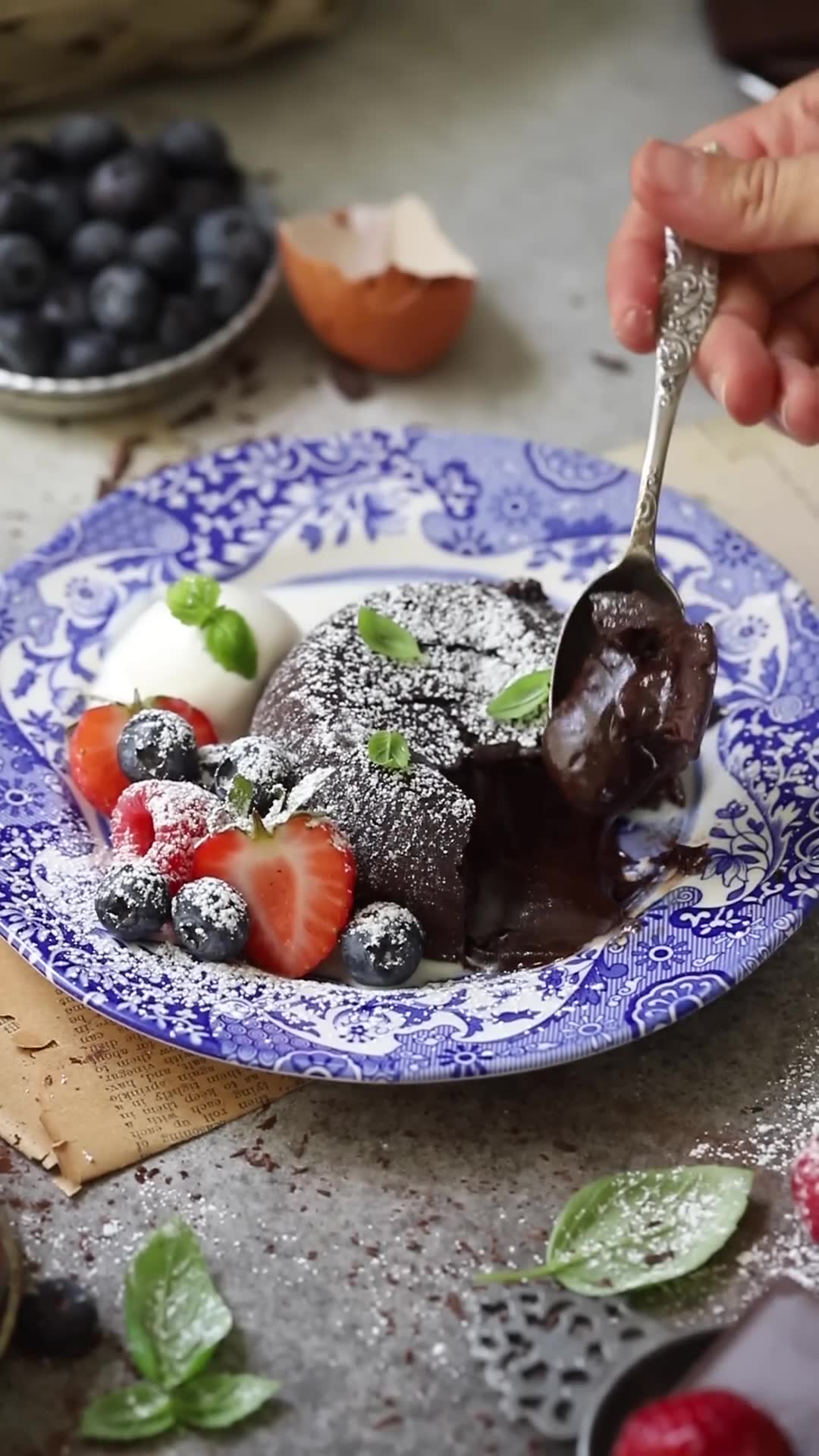 Pavlova and lava cake showcasing opposite dessert philosophies