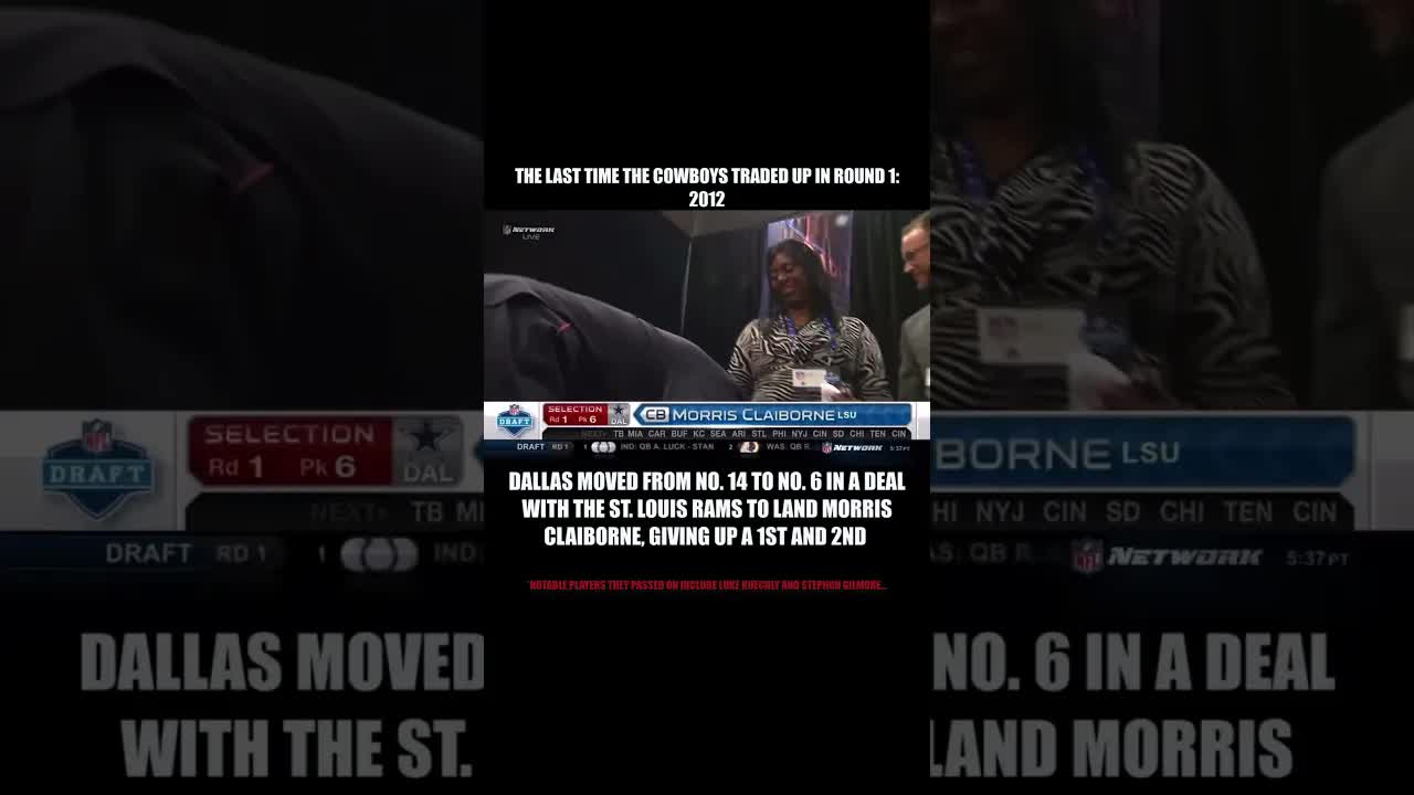 The last time the #Cowboys traded up in Round 1 in 2012.