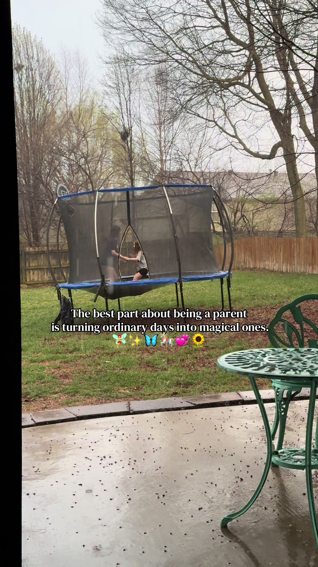 Parenting vlog featuring children's trampoline fun and laughter