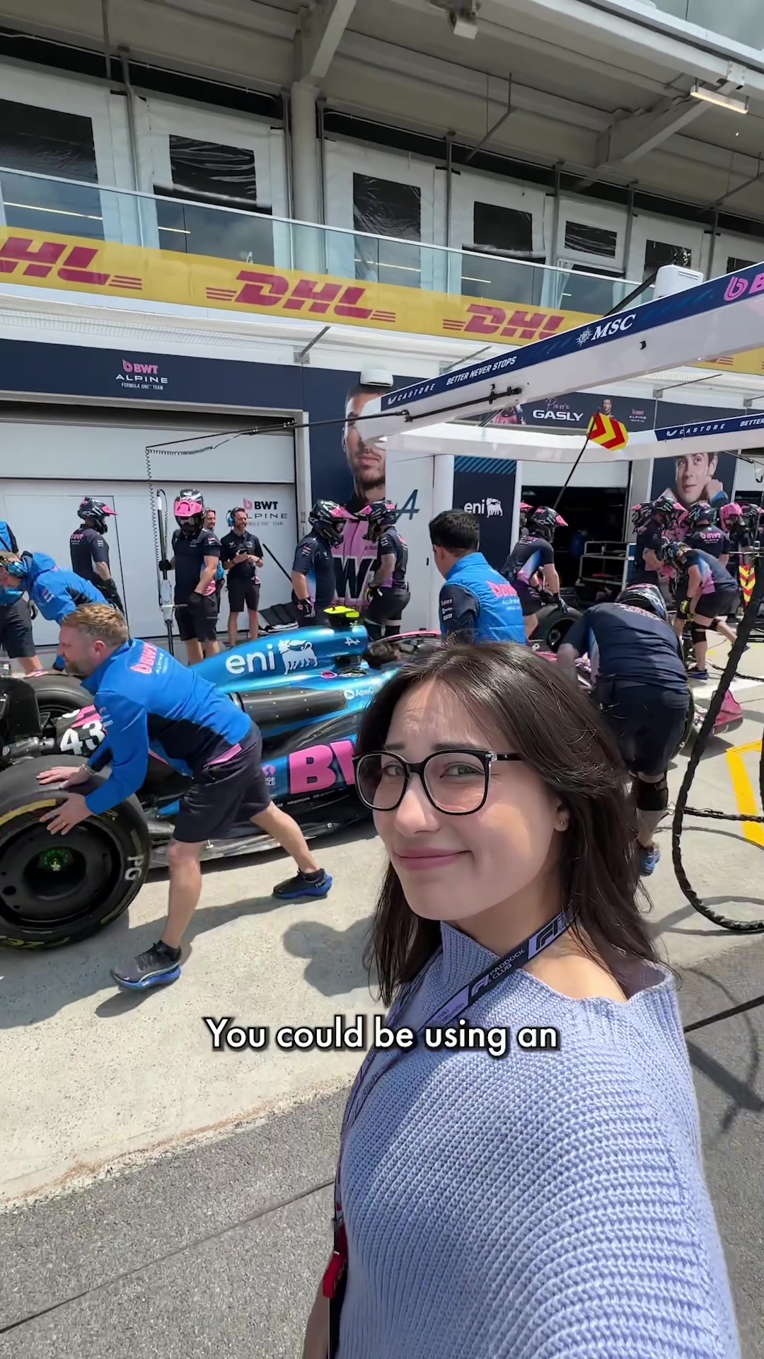 Inside the pit lane looking at Lenovo's sustainability work with F1 teams