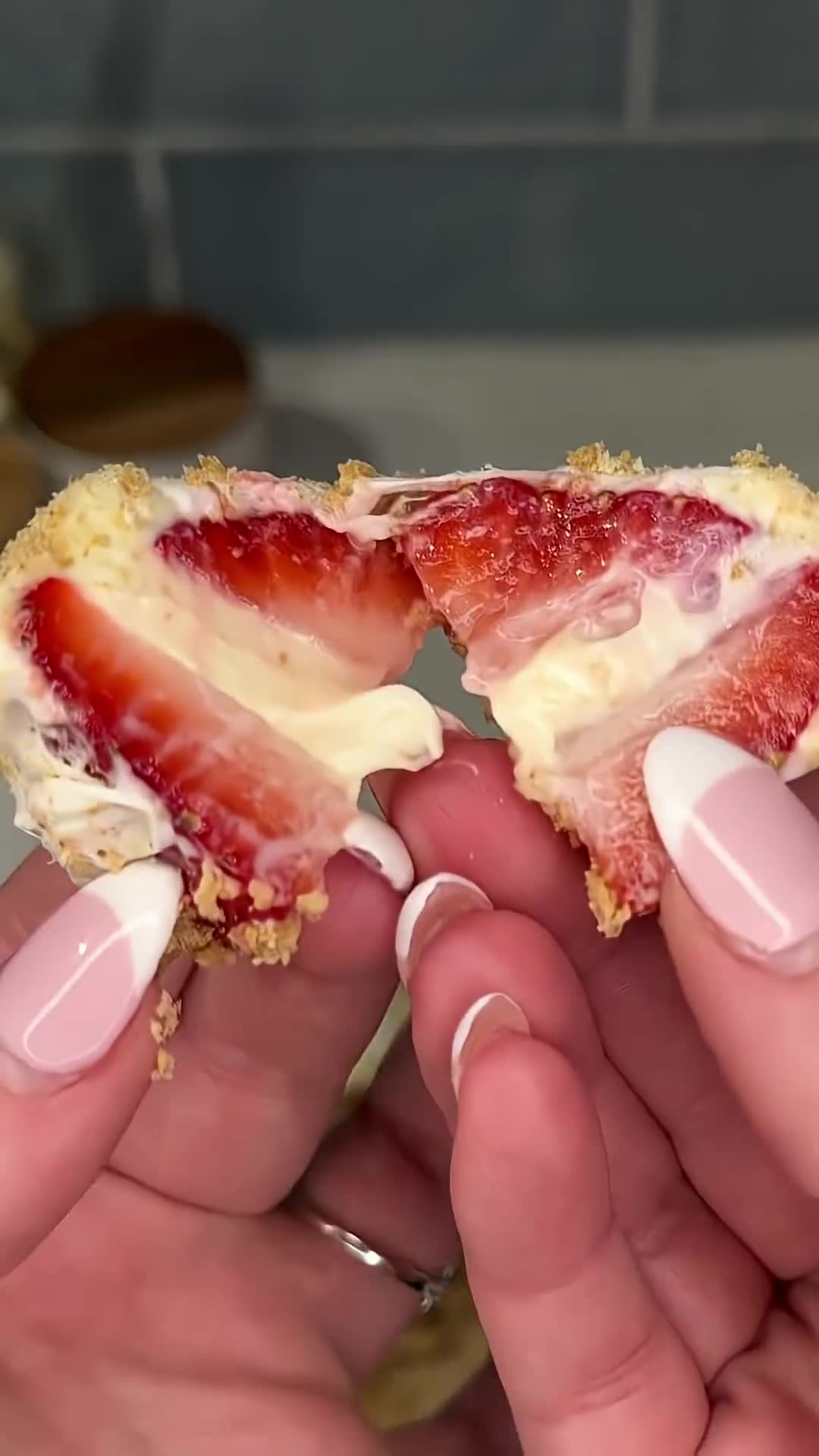 Berry vessels hold creamy filling for perfect portion-controlled dessert
