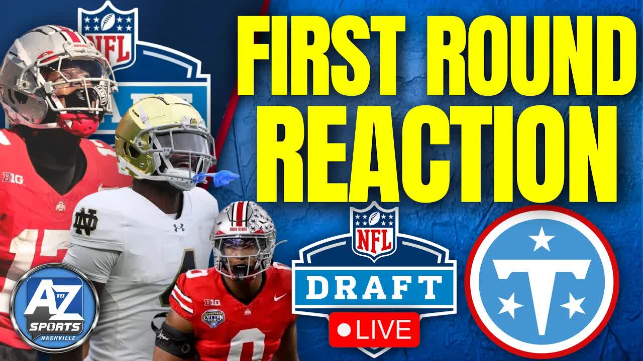 Titans Draft LIVE! Reacting to the dramatic first round of the NFL Draft