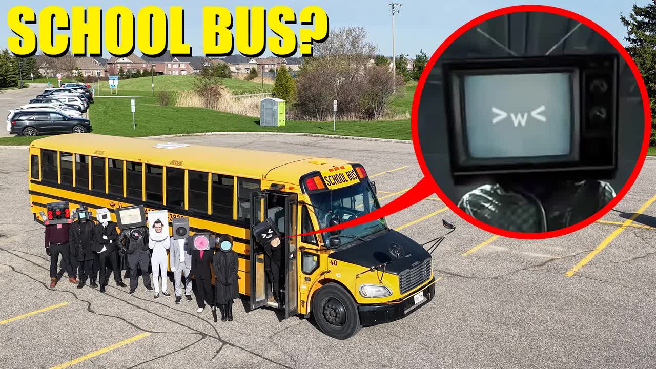 I CAUGHT TV WOMAN’S SCHOOL BUS IN REAL LIFE! (Skibidi Toilet)