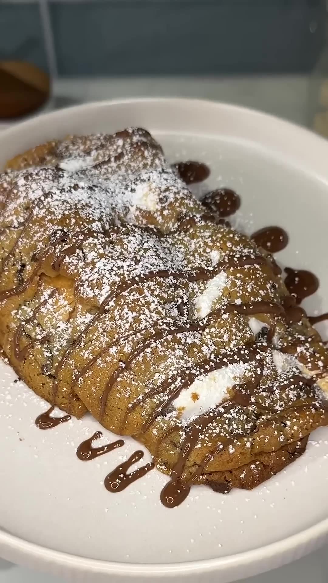 French-American fusion pastry stuffed with multiple dessert elements