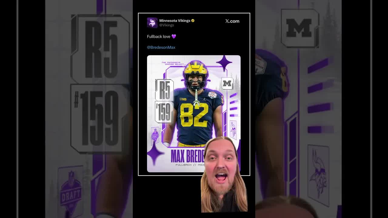 The Minnesota #Vikings get their C.J. Ham replacement, and J.J. McCarthy is THRILLED #nfldraft