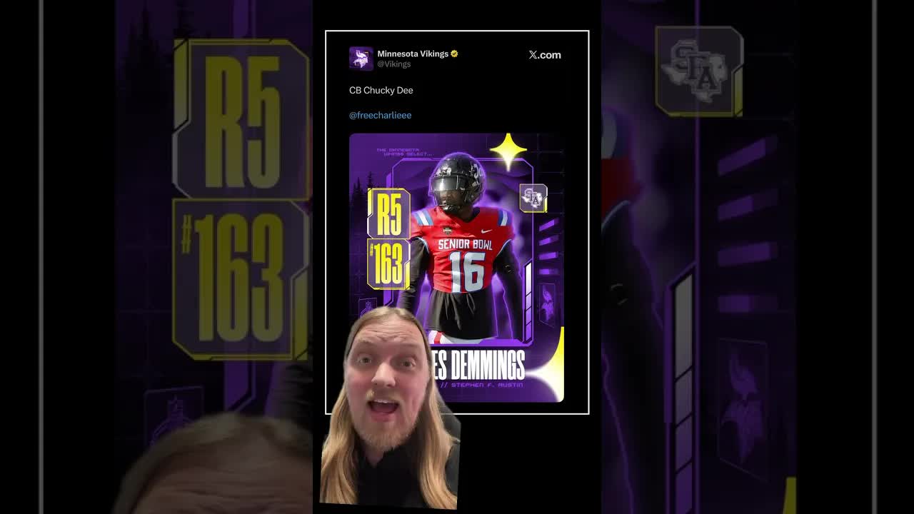 Brian Flores FINALLY gets his cornerback, and he’s a high upside player #minnesotavikings #nfldraft