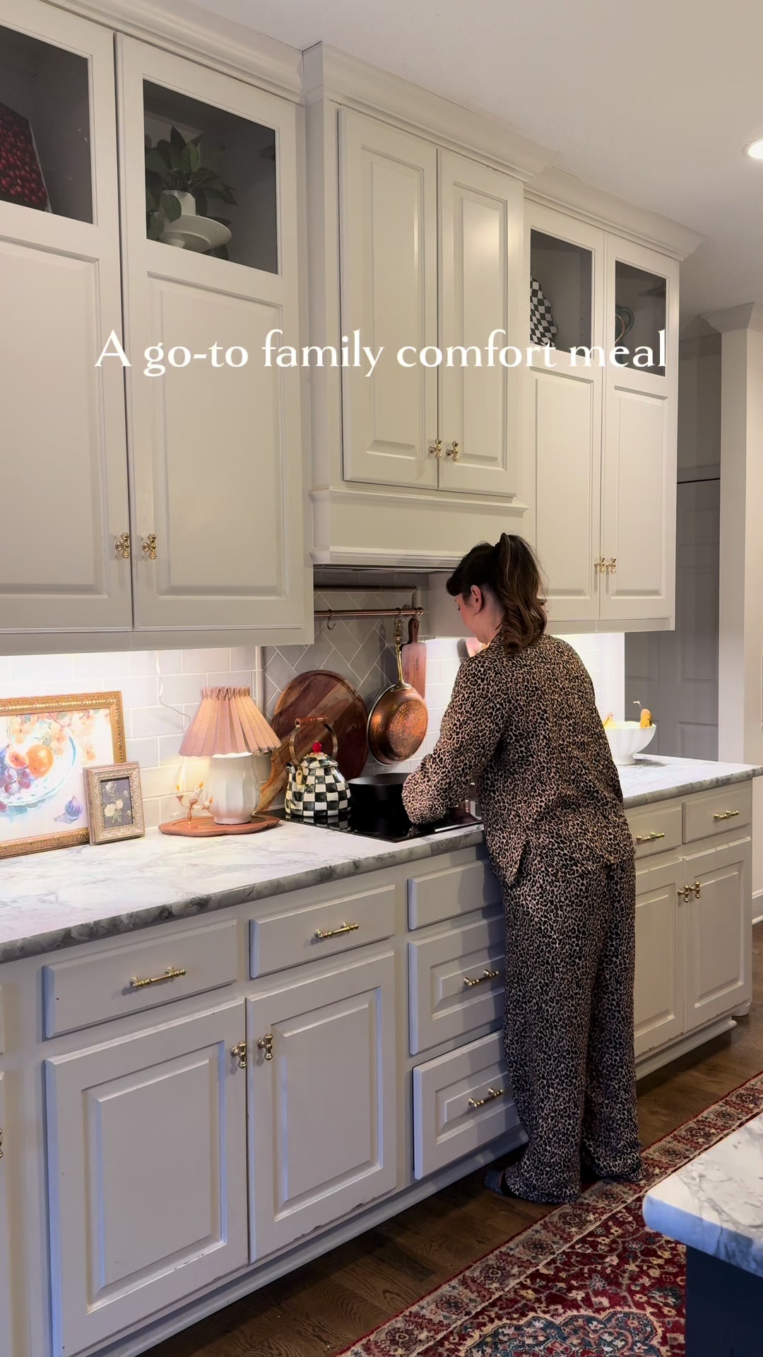 Family favorite recipe prepared during relaxed kitchen session