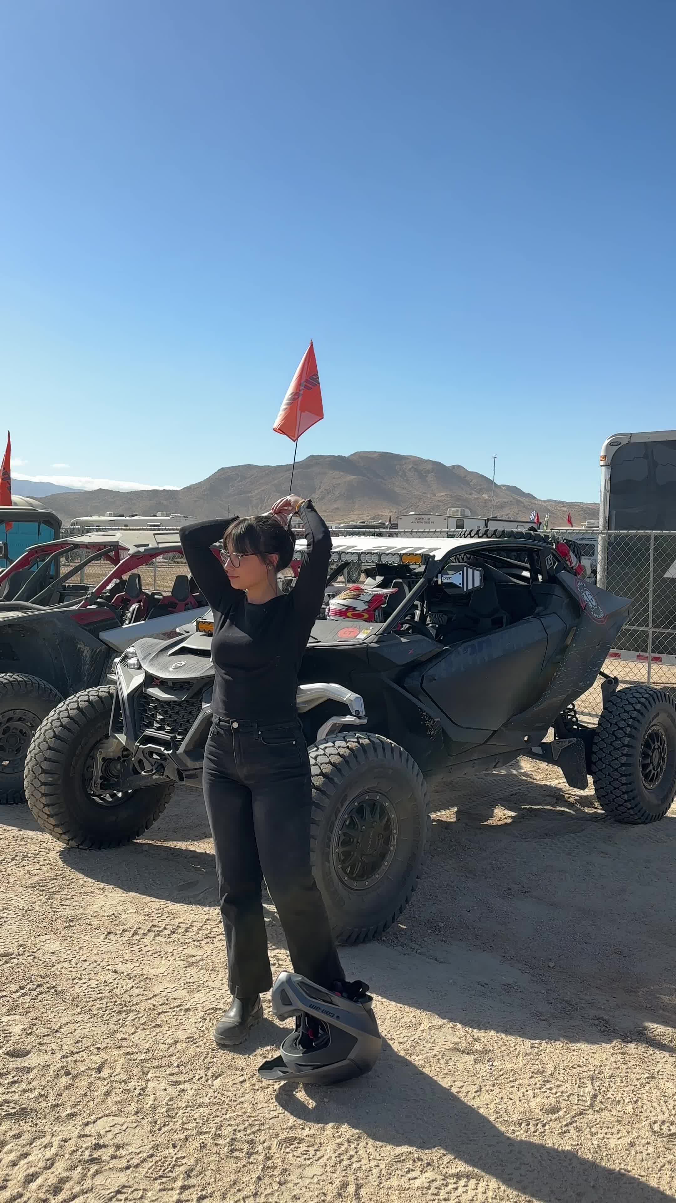 How to tie your hair and prep your helmet for Can-Am riding
