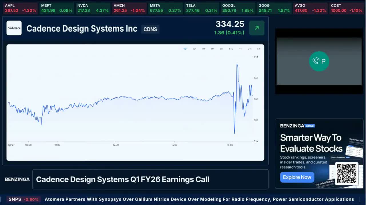 Cadence Design Systems Q1 FY26 Earnings Call | $CDNS | 🔴 WATCH LIVE