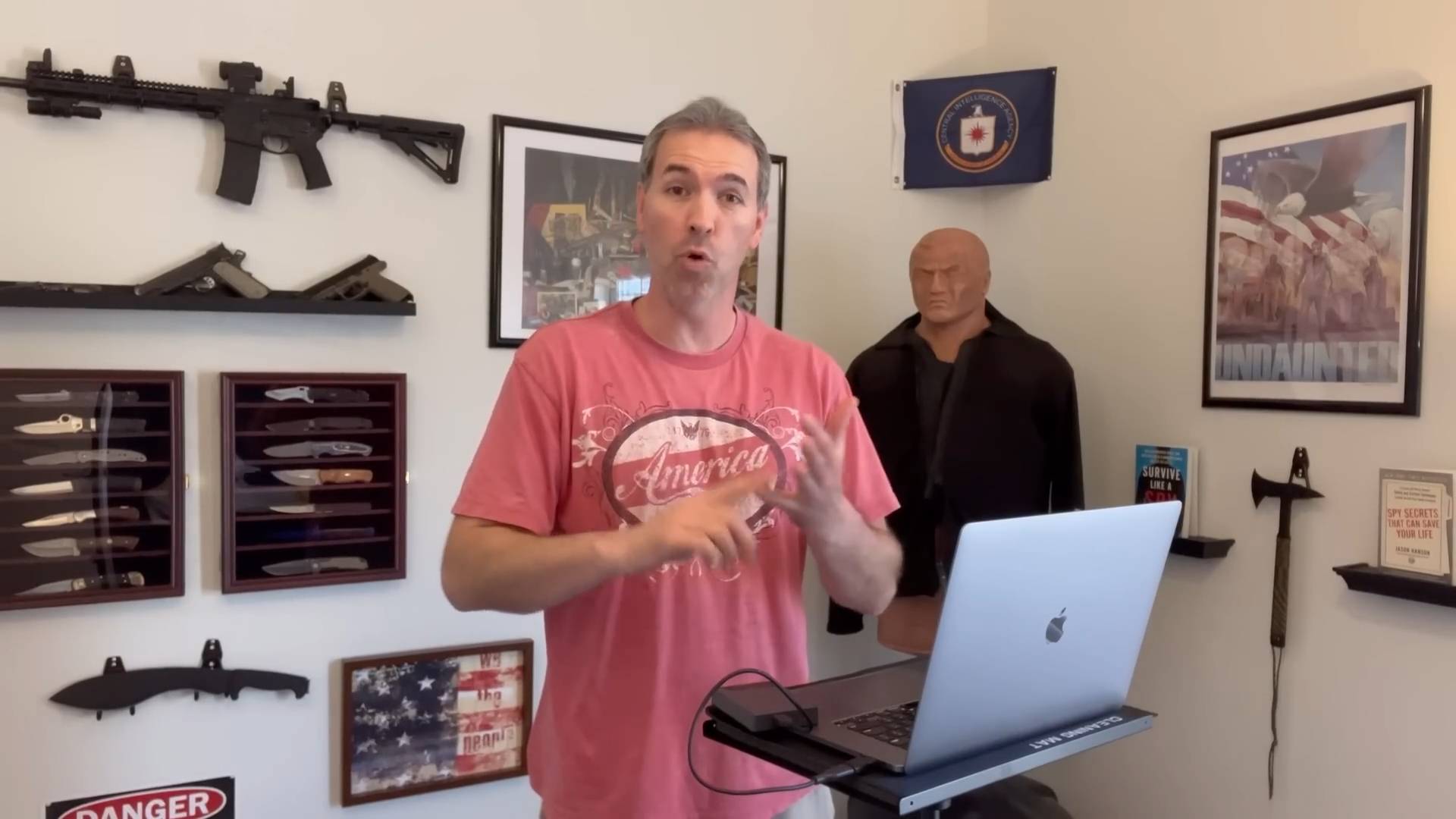 Analysis of threatening weapon display during recorded confrontation