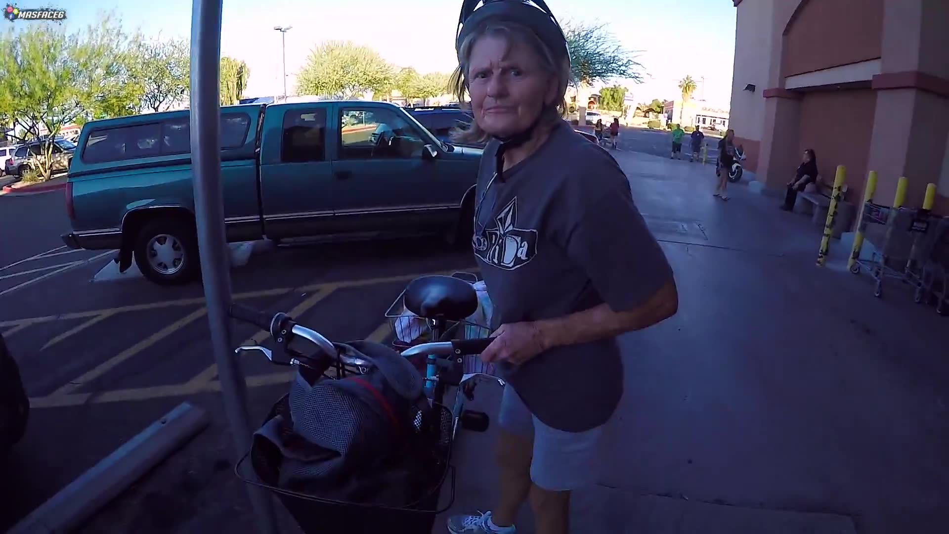 Return of my angry neighbor again caught on camera during motorcycle adventure