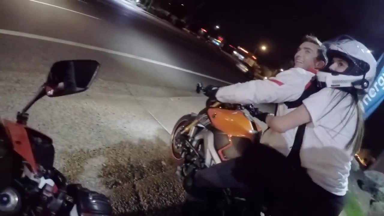 Picking up girls on our motorcycles! caught on camera during motorcycle adventure
