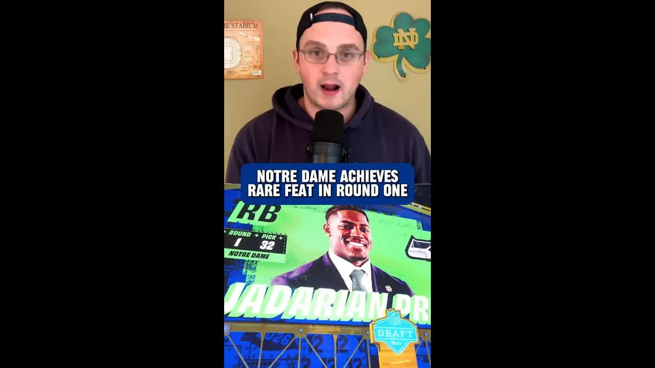 The Seahawks selecting #fightingirish RB Jadarian Price in round one was MASSIVE for Notre Dame