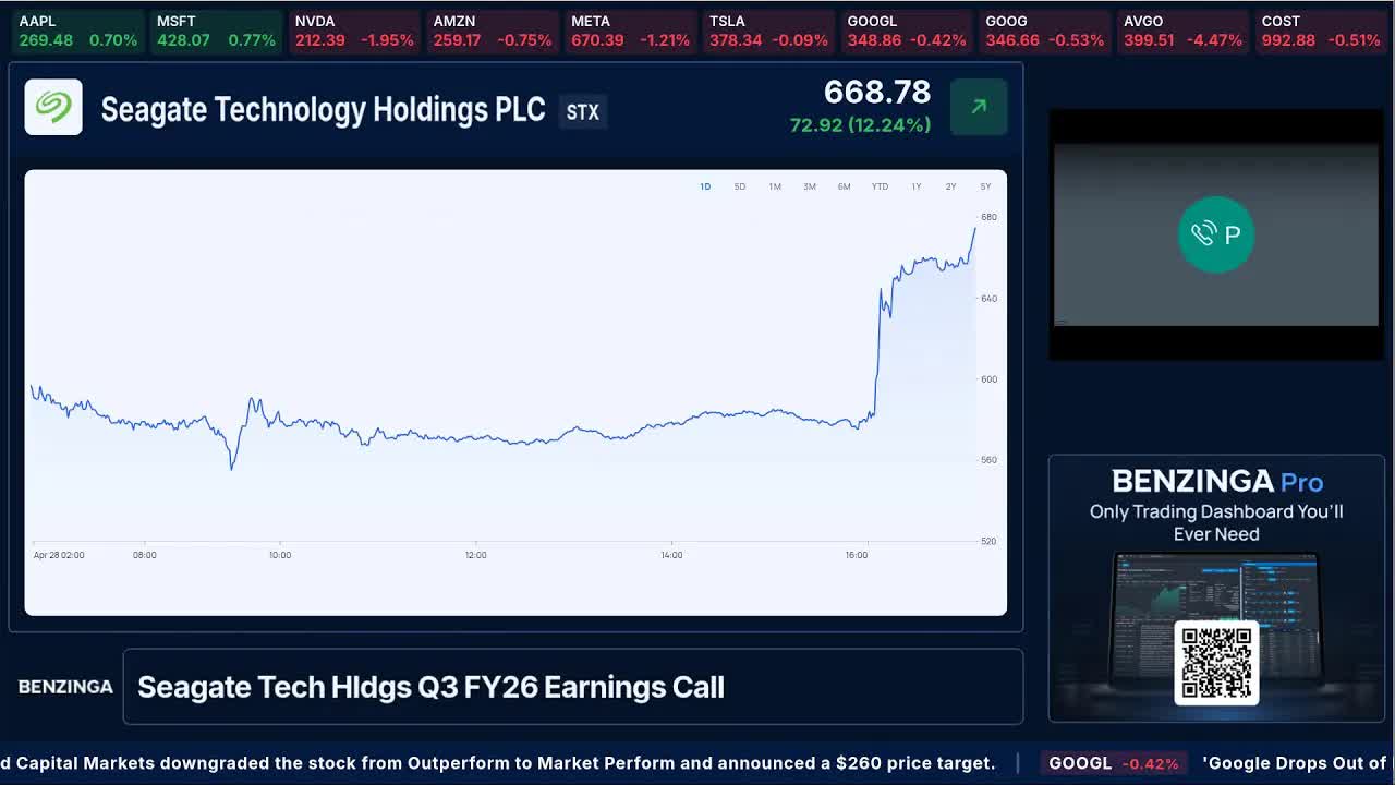 Seagate Tech Hldgs Q3 FY26 Earnings Call | $STX | 🔴 WATCH LIVE