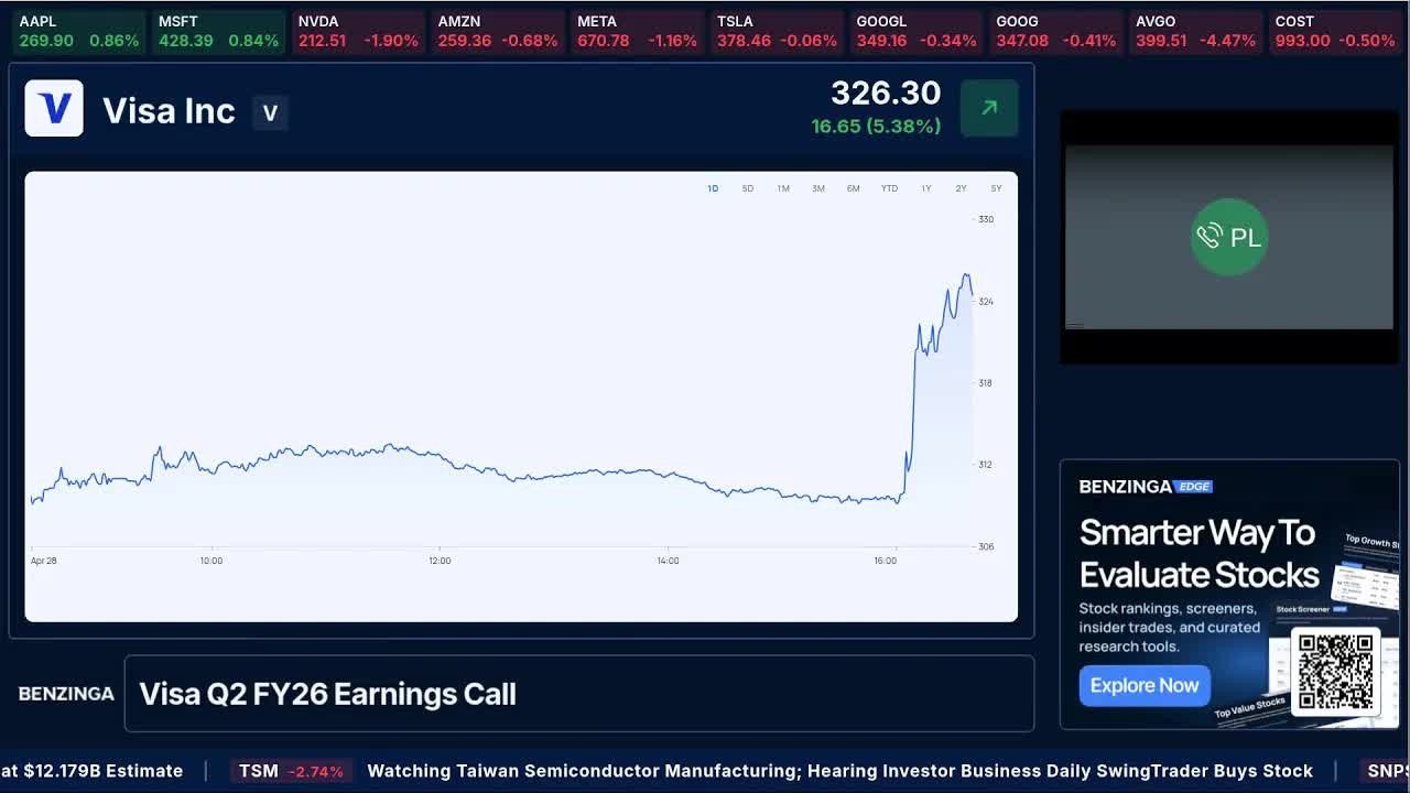 Visa Q2 FY26 Earnings Call | $V | 🔴 WATCH LIVE