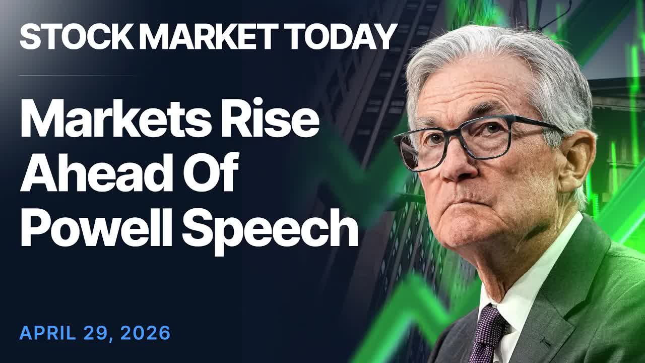 Dow Jones, Nasdaq Futures Gain Ahead Of Powell's Last Speech As Fed Chair | Stock Market Today
