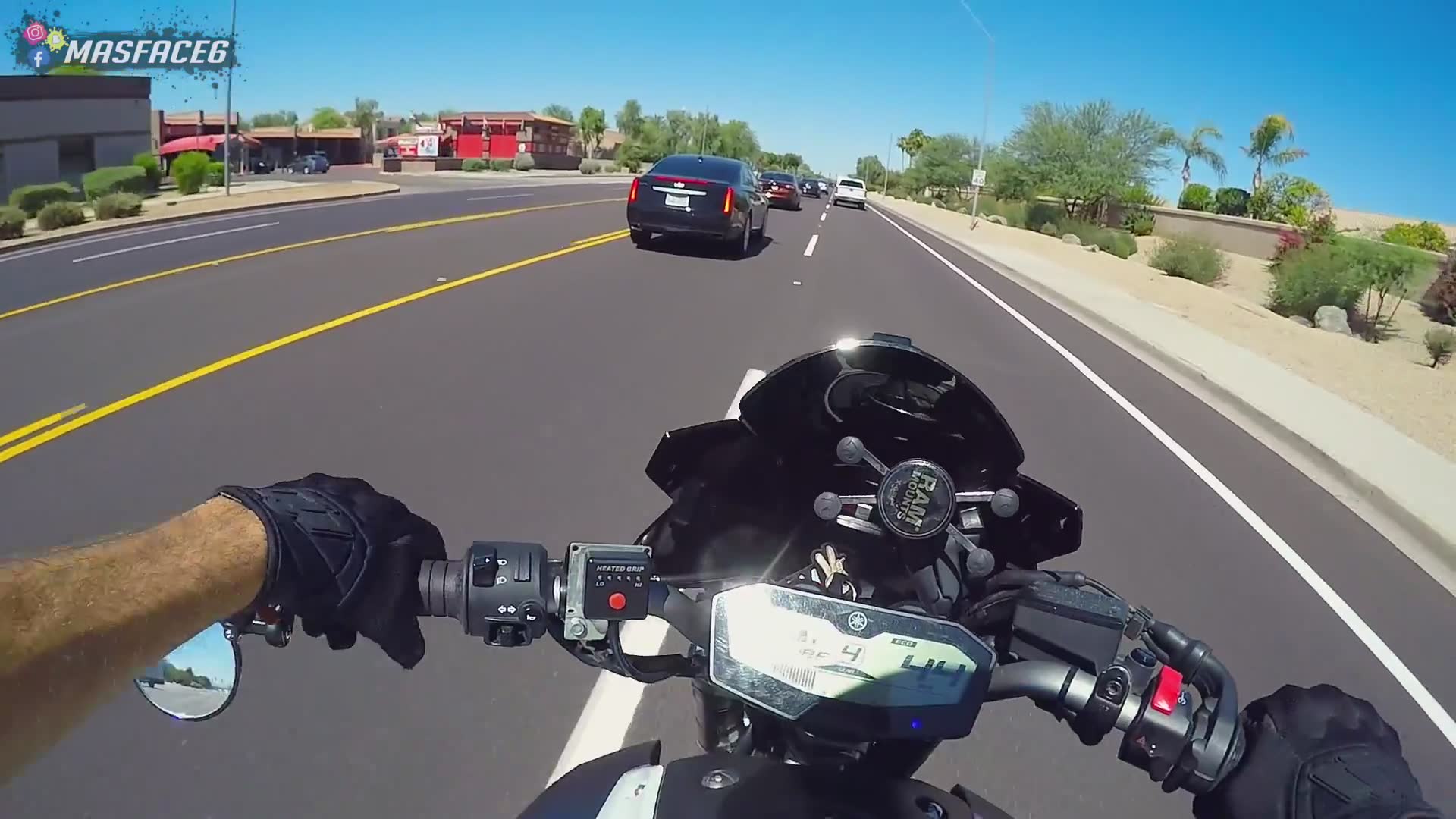 Viewer spots channel host in traffic and waves