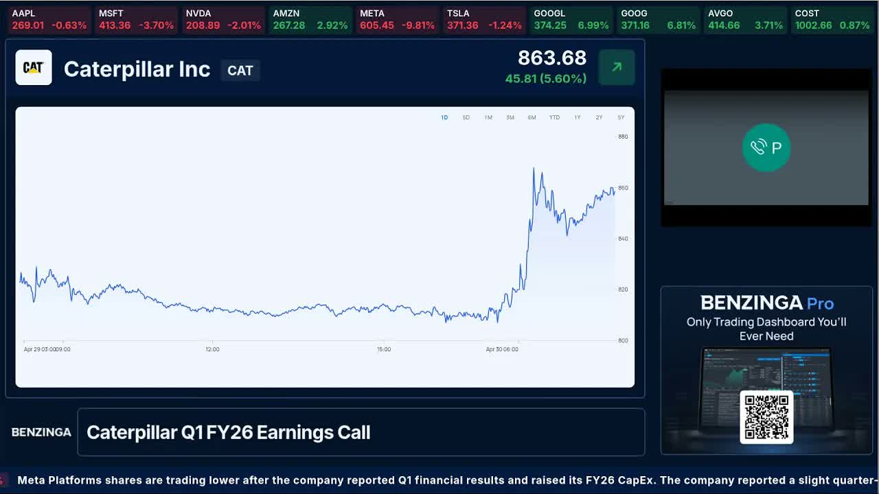 Caterpillar Q1 FY26 Earnings Call | $CAT | 🔴 WATCH LIVE