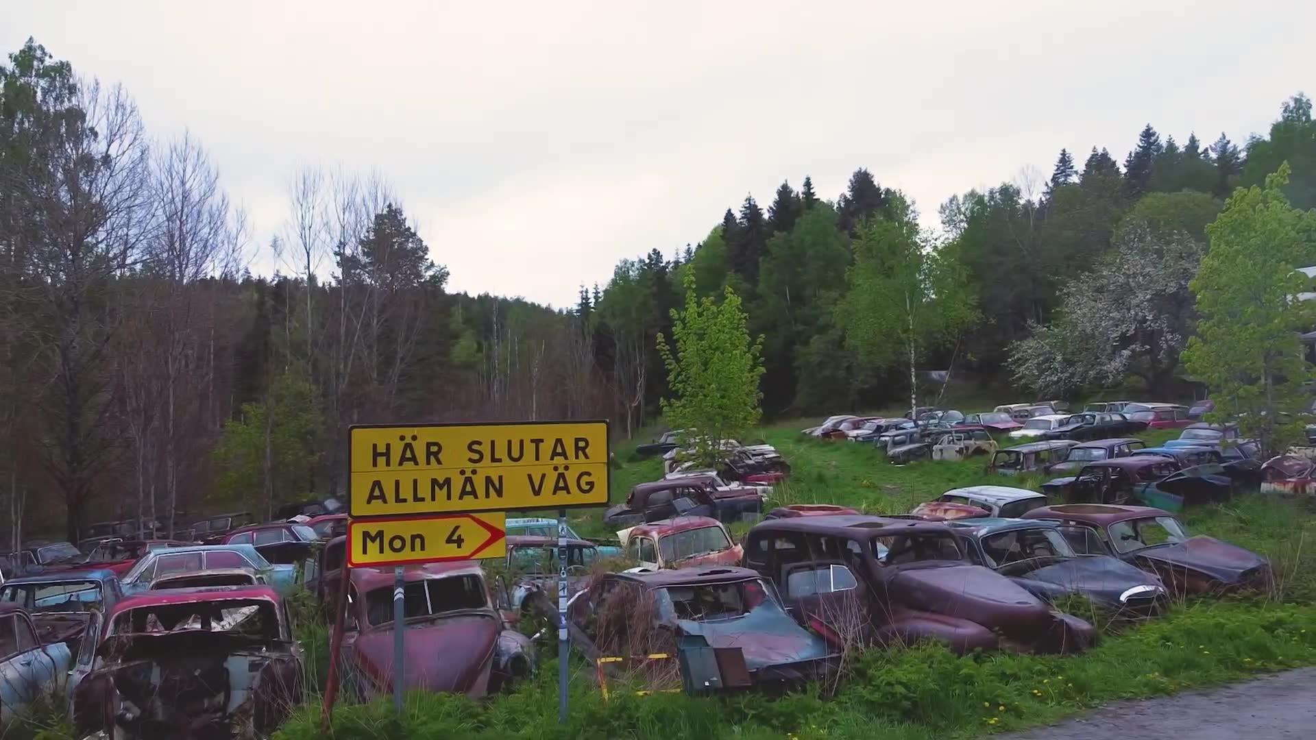 Mystisk bilkirkegrd i Sverige hvor biler str igjen