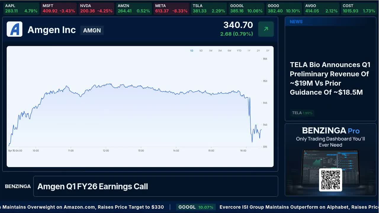 Amgen Q1 FY26 Earnings Call | $AMGN | 🔴 WATCH LIVE
