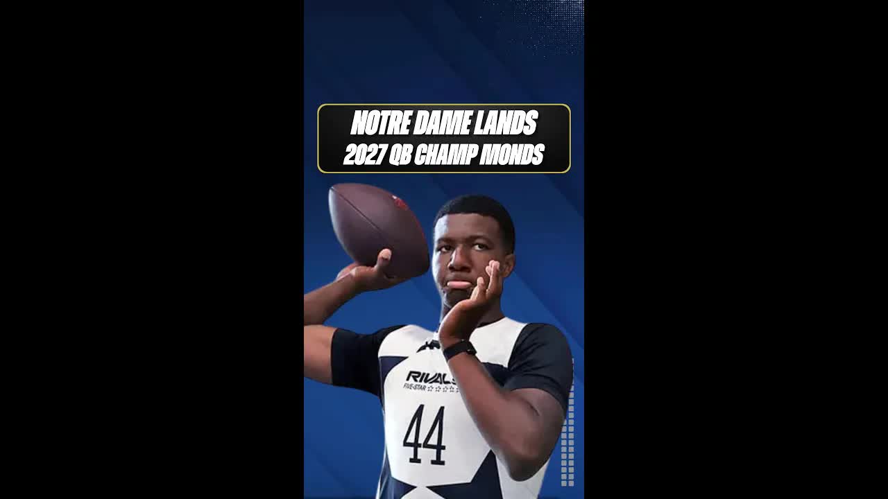 The #fightingirish just landed a MASSIVE commitment from 2027 QB Champ Monds