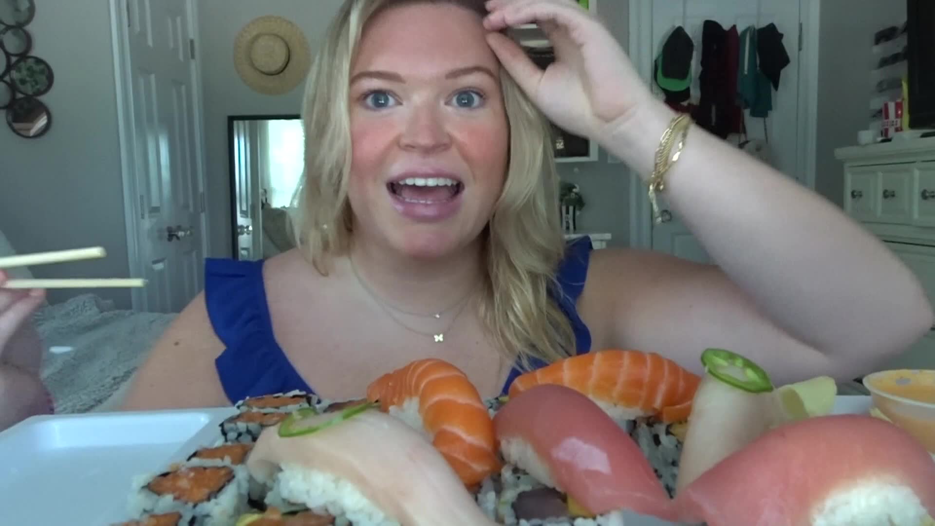Sushi mukbang combined with a Q&A session about my life and content