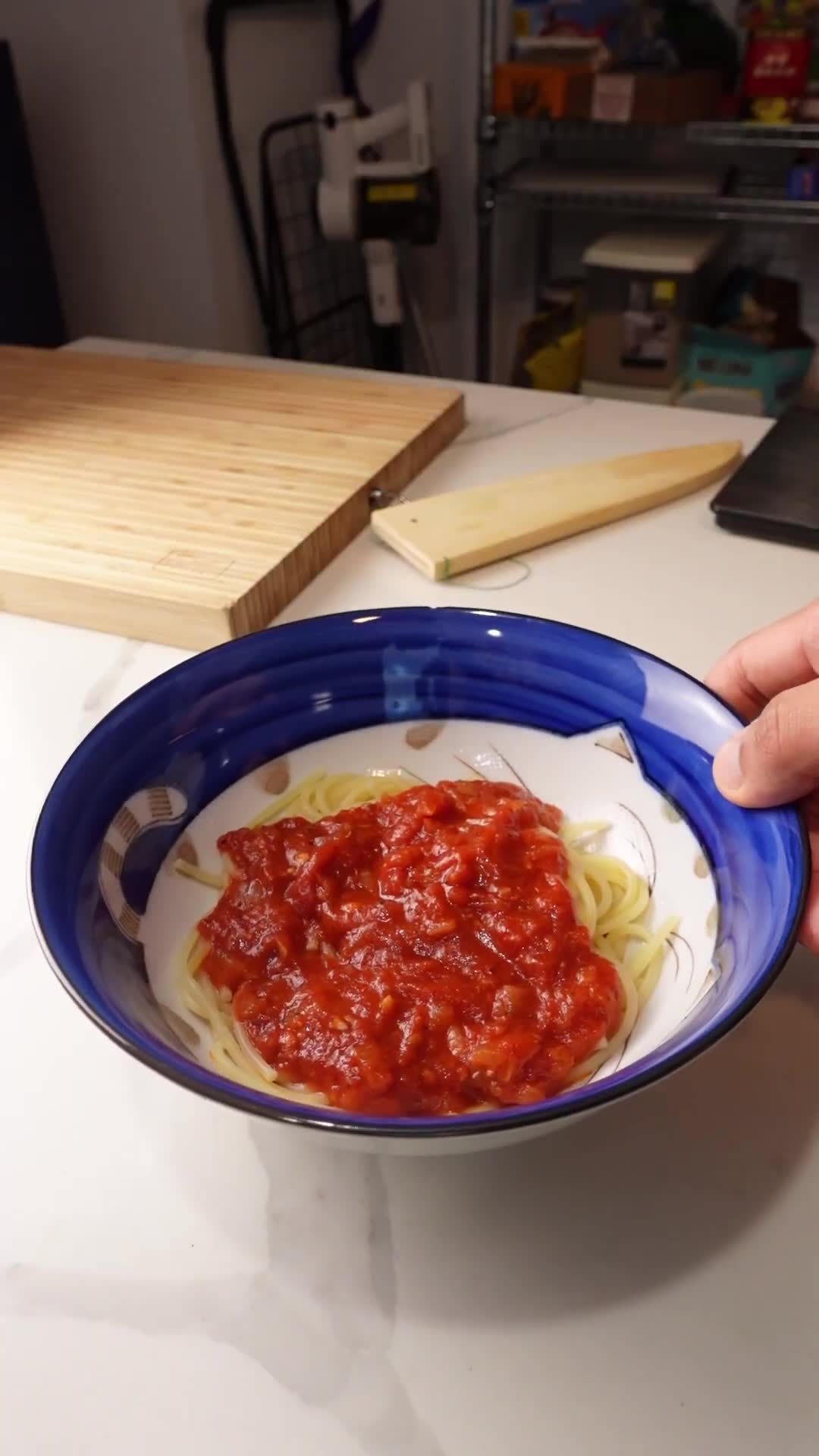Homemade marinara sauce versus the grocery store jars in a side by side