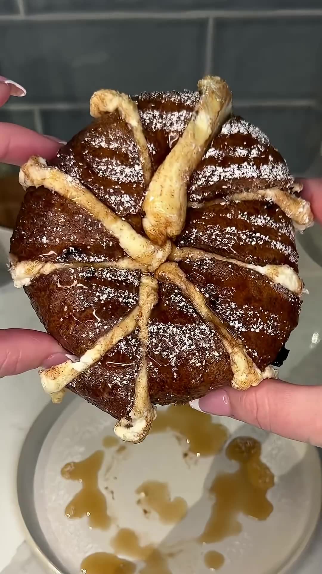 Bagel transformed into cream cheese delivery vehicle completely