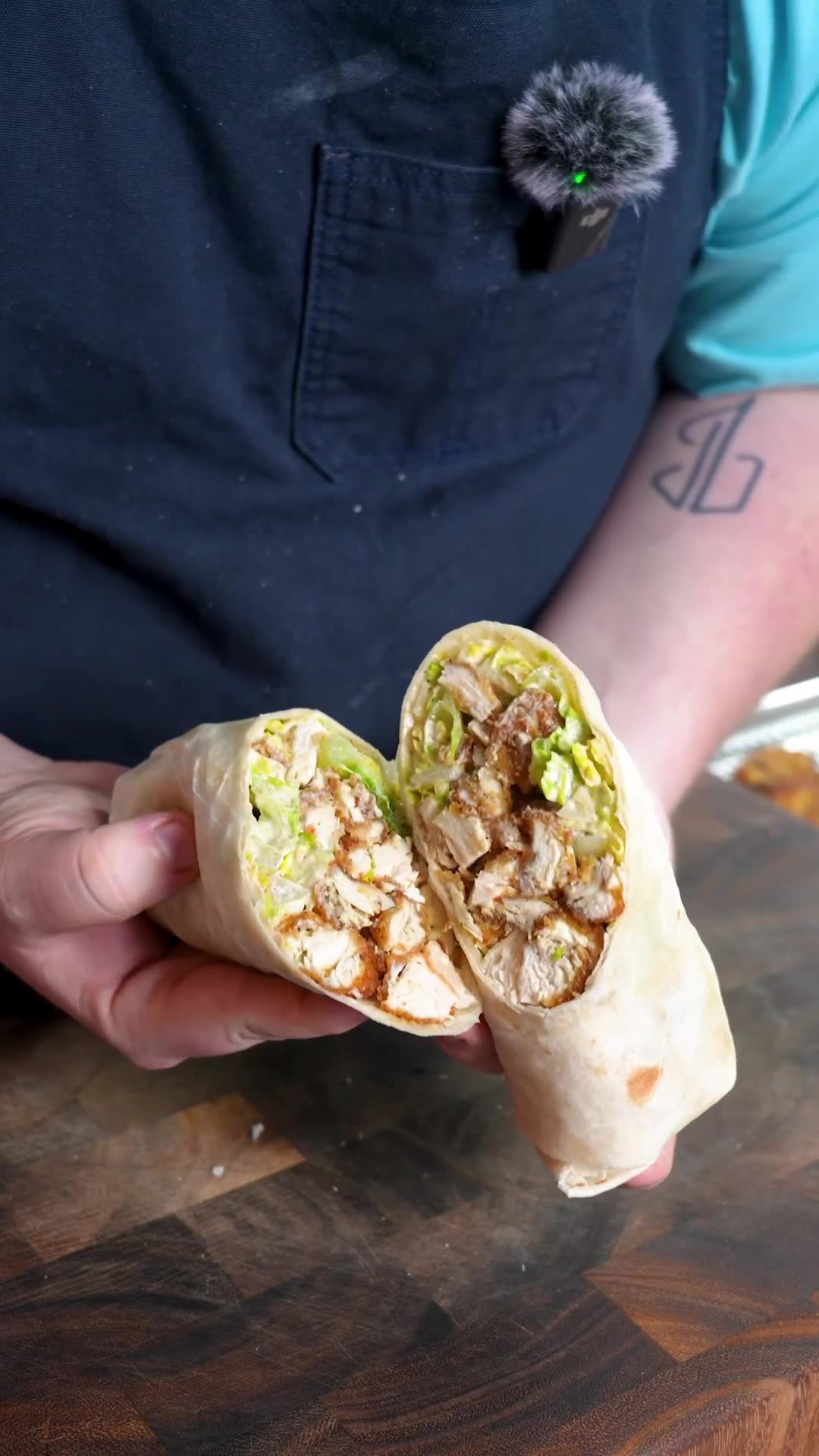 A wrap definitely worth getting poked multiple times for - caesar chicken