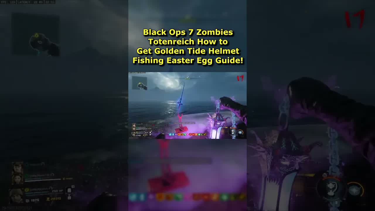 Totenreich Golden Tide Helmet Easter Egg Guide! Fishing Free Loot, Ray Gun etc (Black Ops 7 Zombies)
