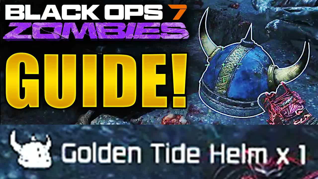 Totenreich Golden Tide Helmet Easter Egg Guide! Fishing Free Loot, Ray Gun etc (Black Ops 7 Zombies)