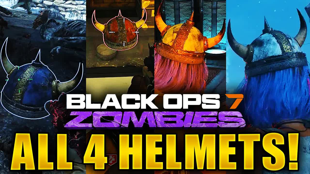 Totenreich How to get ALL 4 Viking Helmets Easter Egg Guide! (Black Ops 7 Zombies Helm Hobbyist)