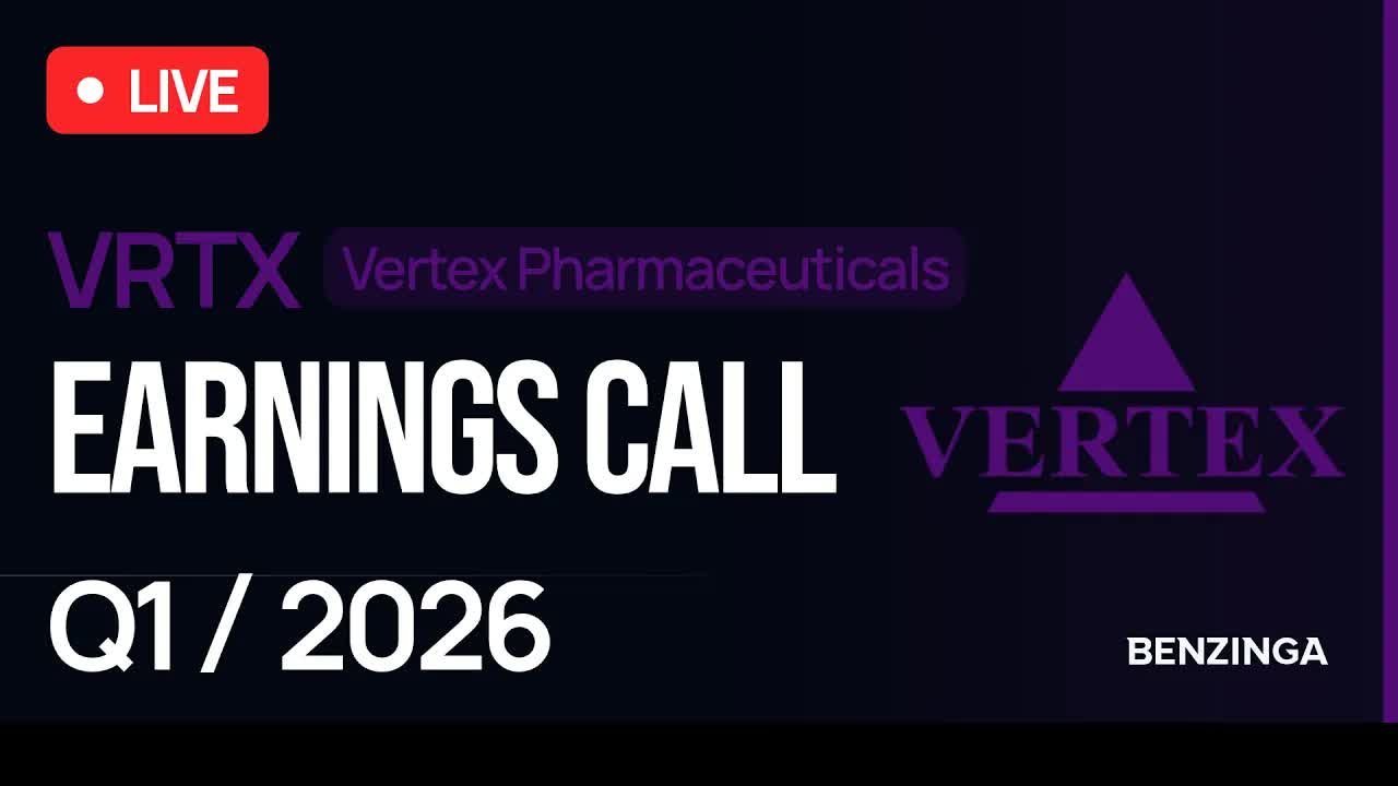 Vertex Pharmaceuticals Q1 FY26 Earnings Call | $VRTX | 🔴 WATCH LIVE