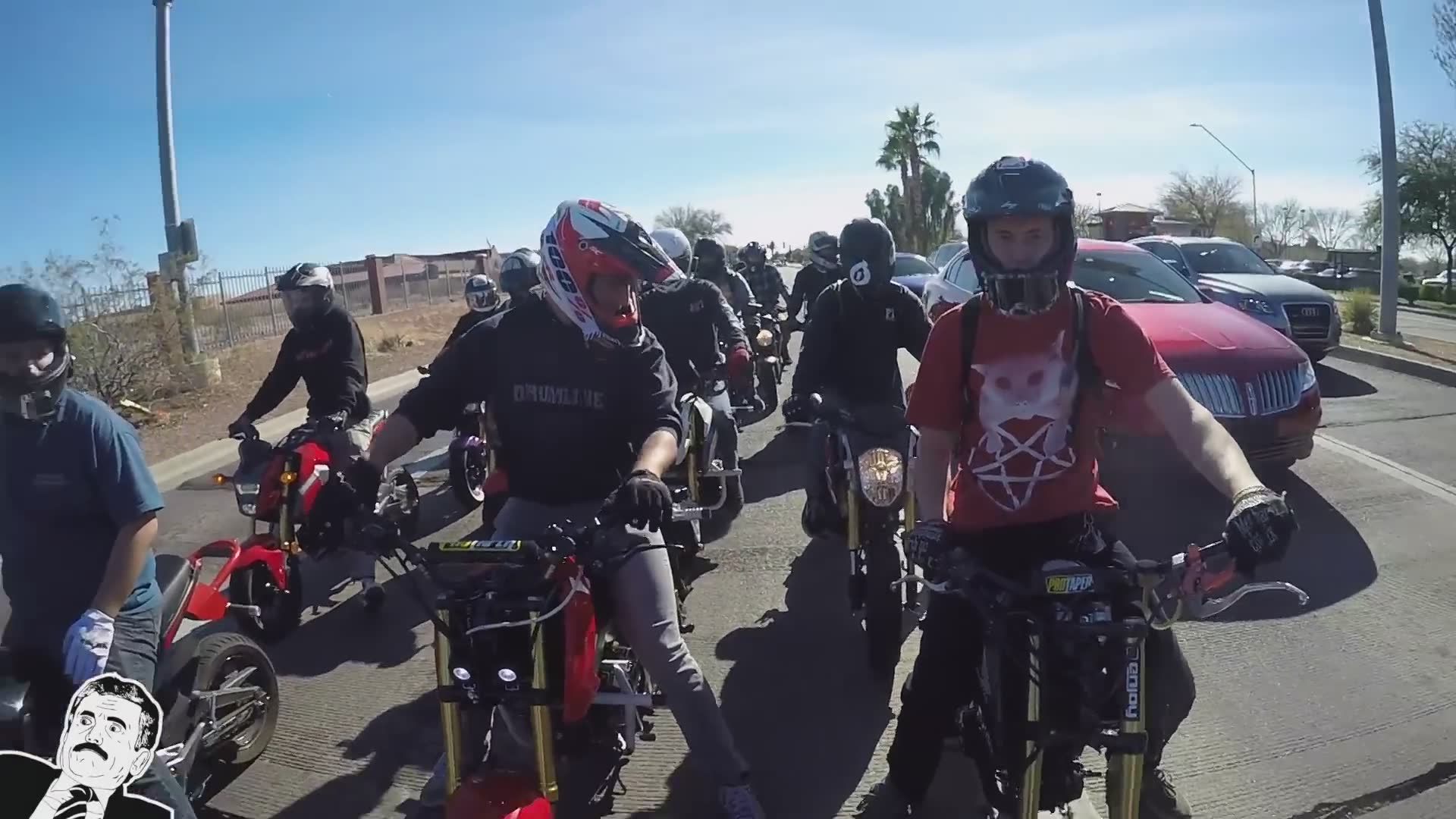 Practice session ends with mini bike hitting ground
