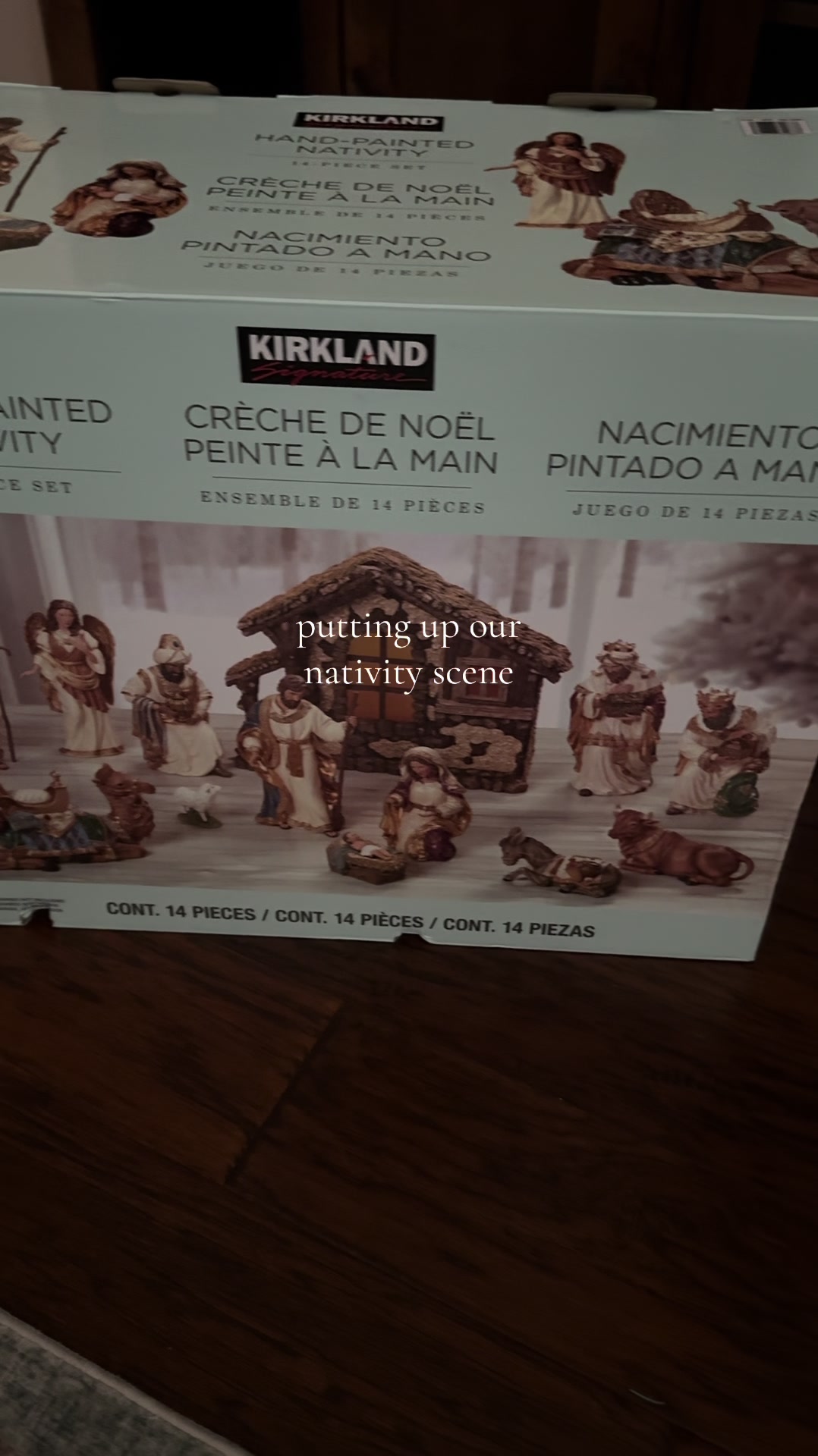 Easy putting up nativity scene for weeknight dinner ready in minutes