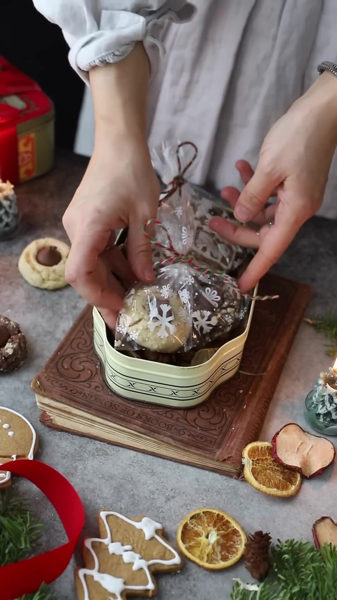 Two unique holiday cookies featuring coffee chocolate and sesame