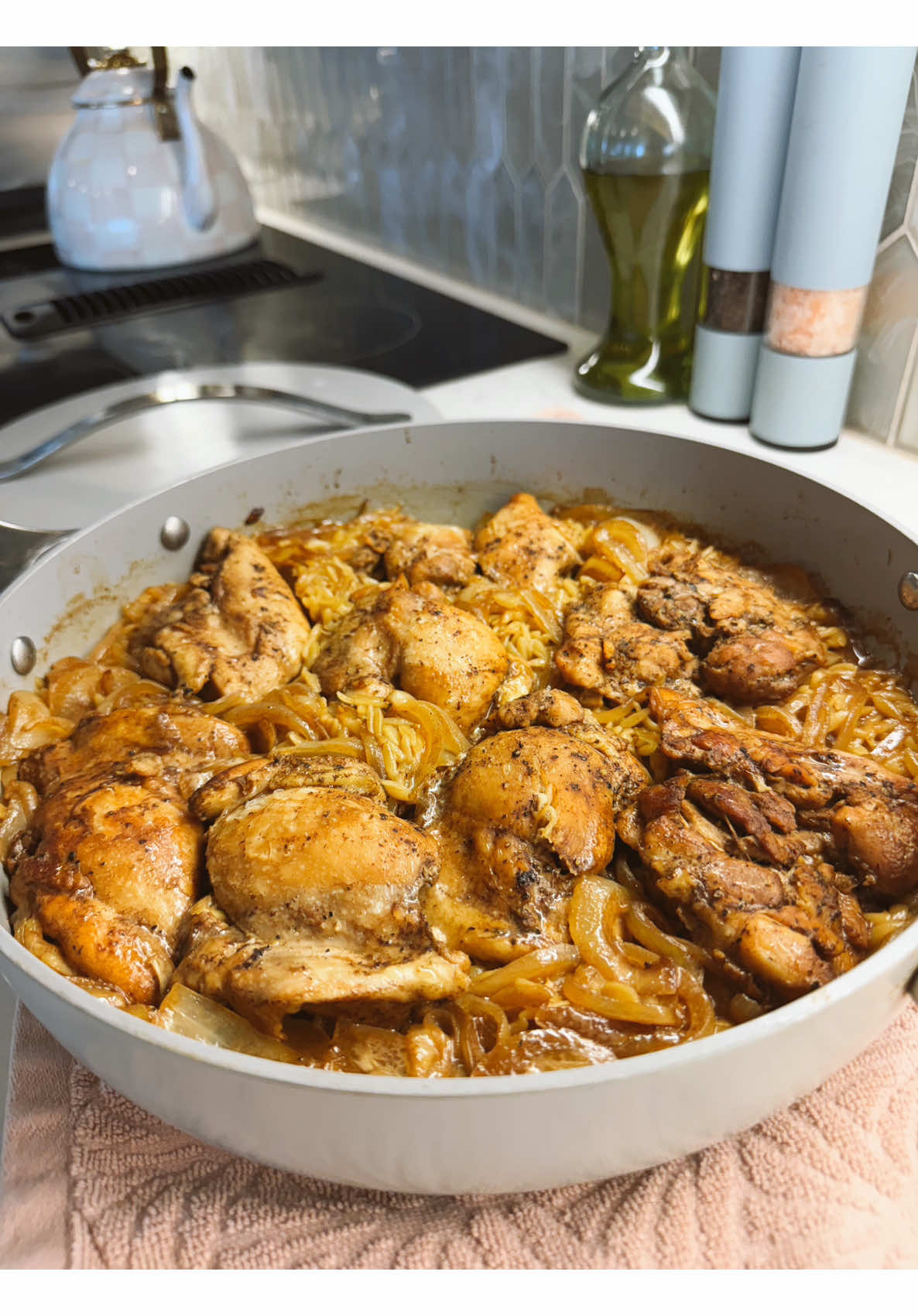 Quick chicken orzo friends comfort meal ready in minutes