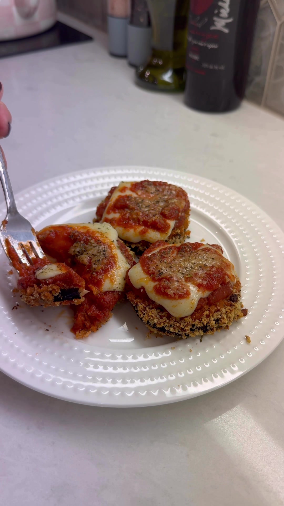 Easy eating eggplant parmesan for weeknight dinner ready in minutes