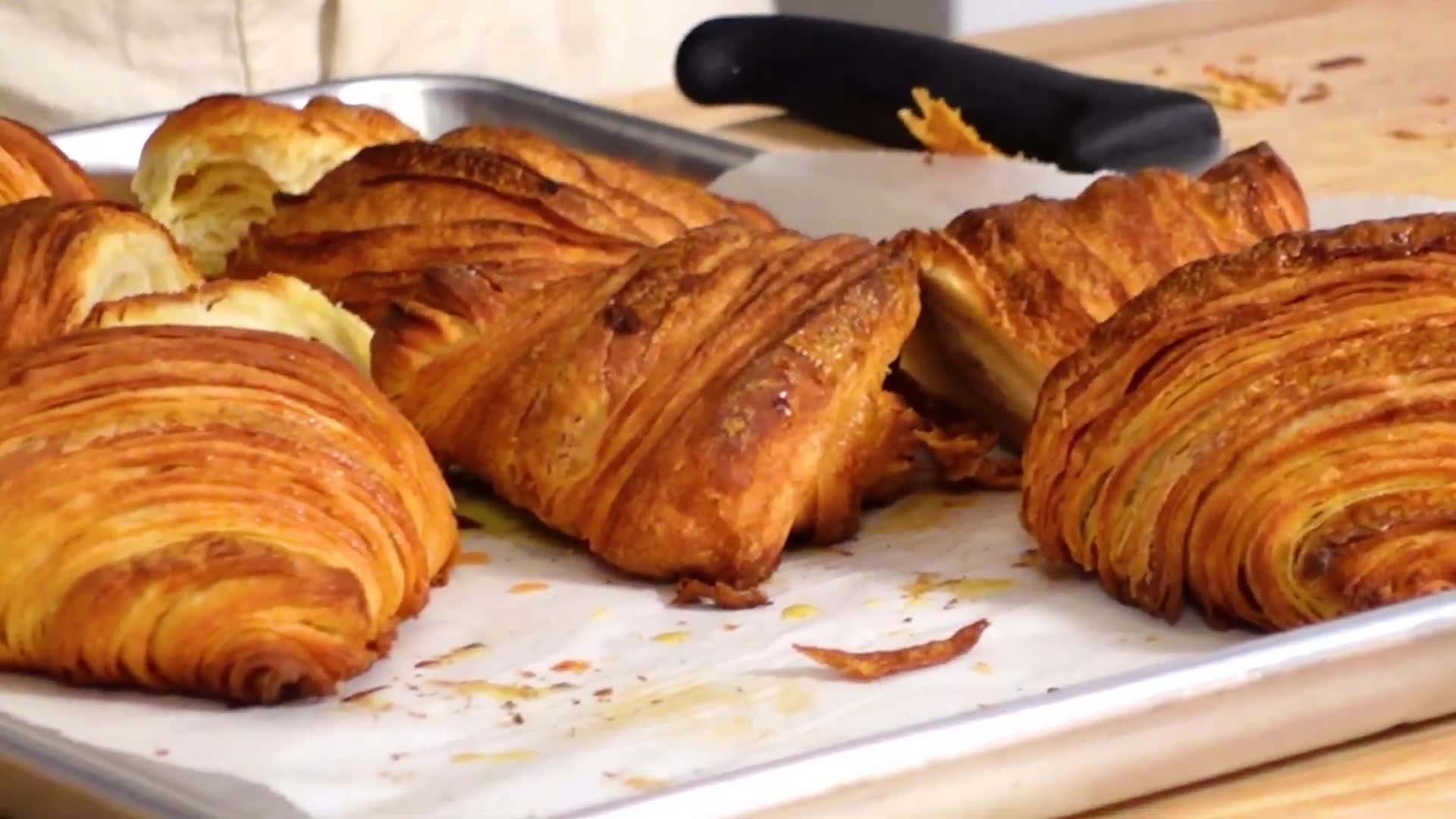 Attempting professional croissants in a home kitchen setting