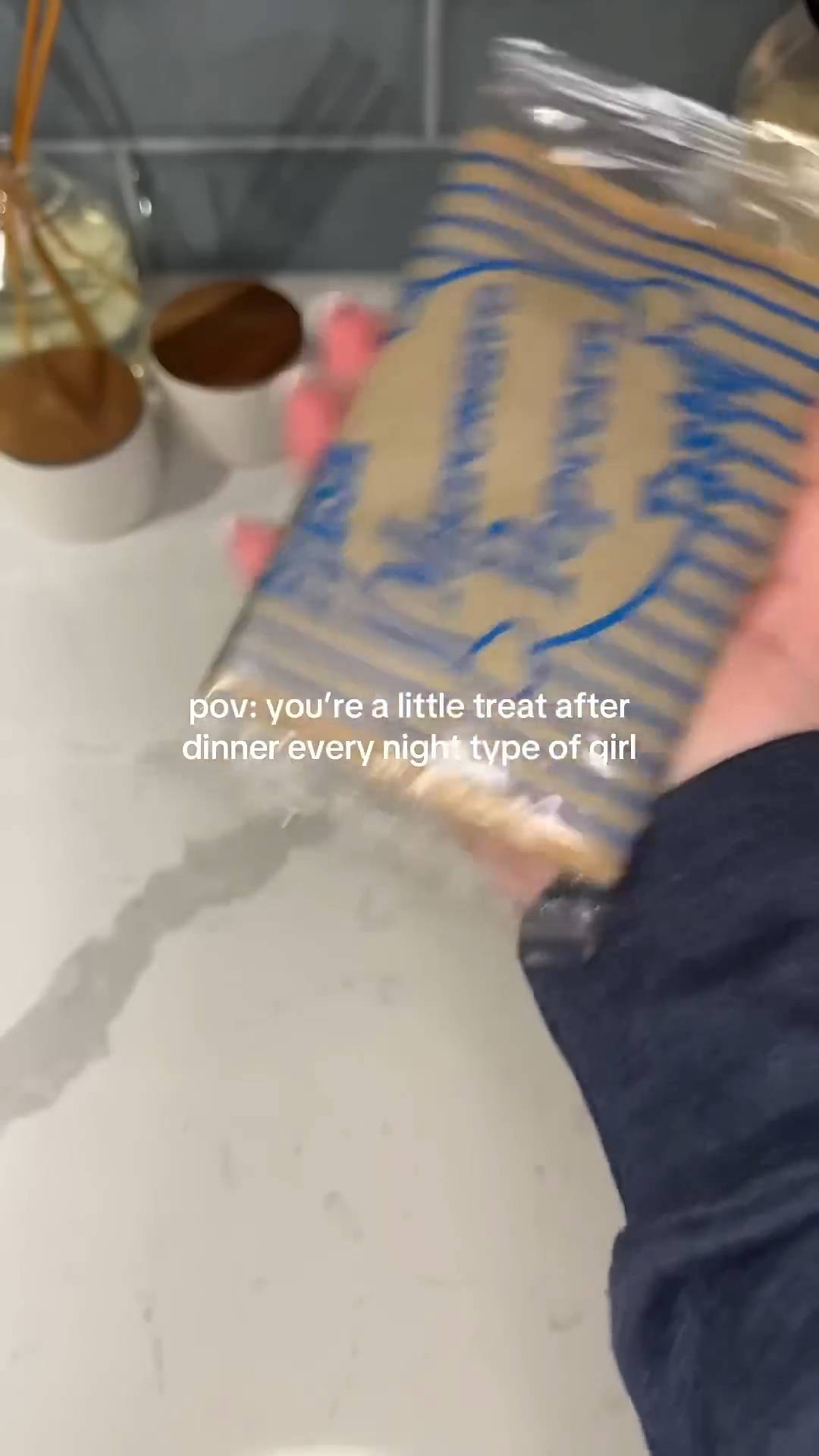 Chocolate cookies and marshmallow create candy coating for popcorn