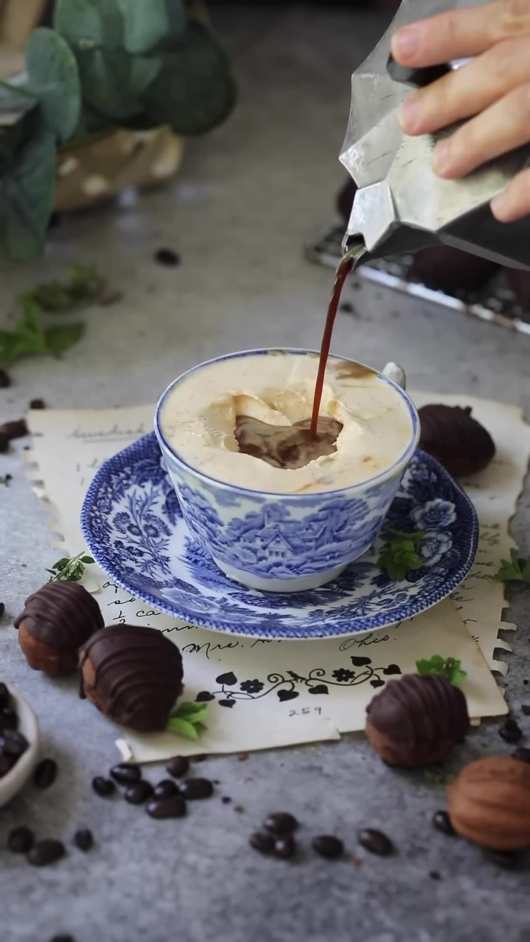 Perfect coffee pairing with twice-baked cookies and espresso dessert